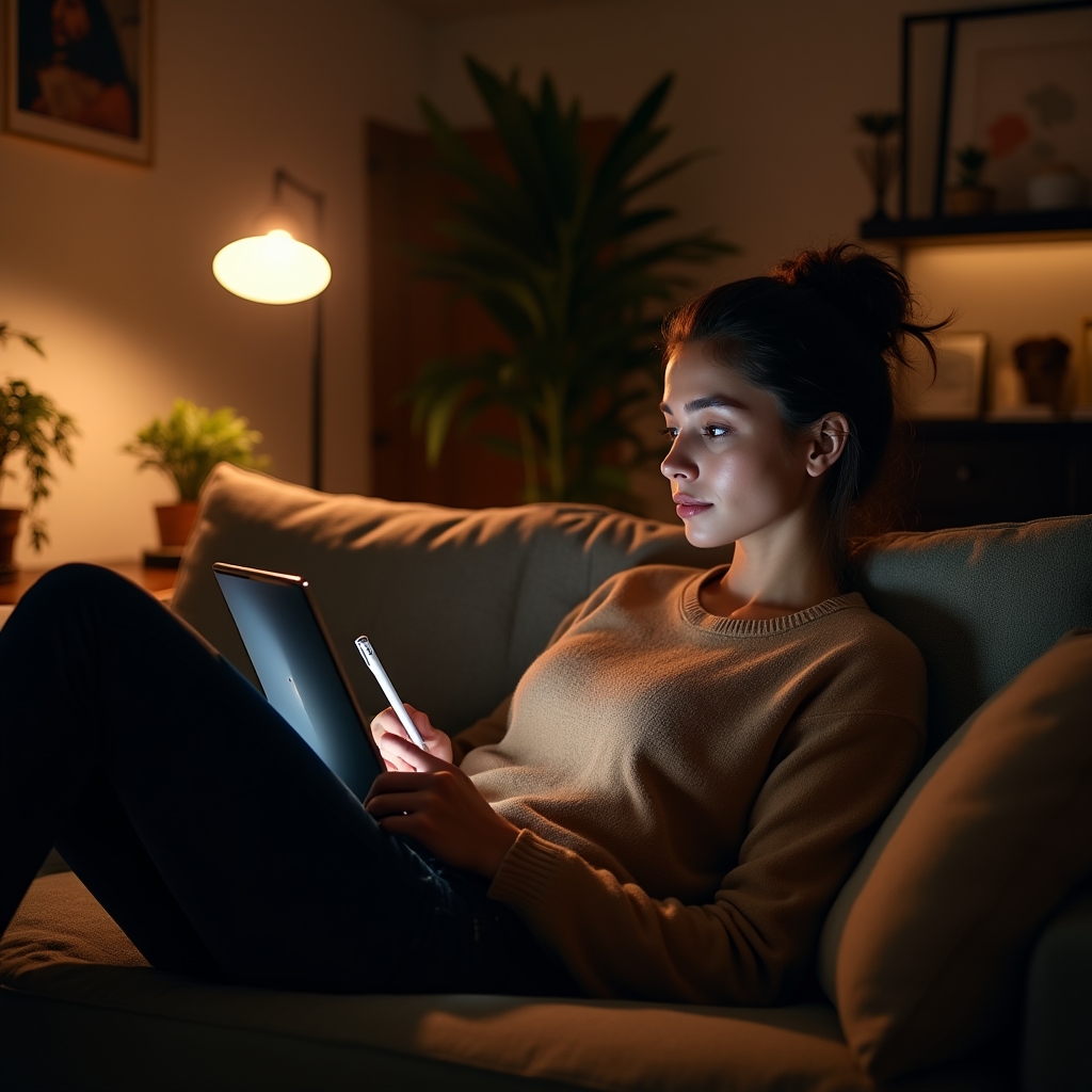 Предприниматель проходит онлайн-курс по маркетингу