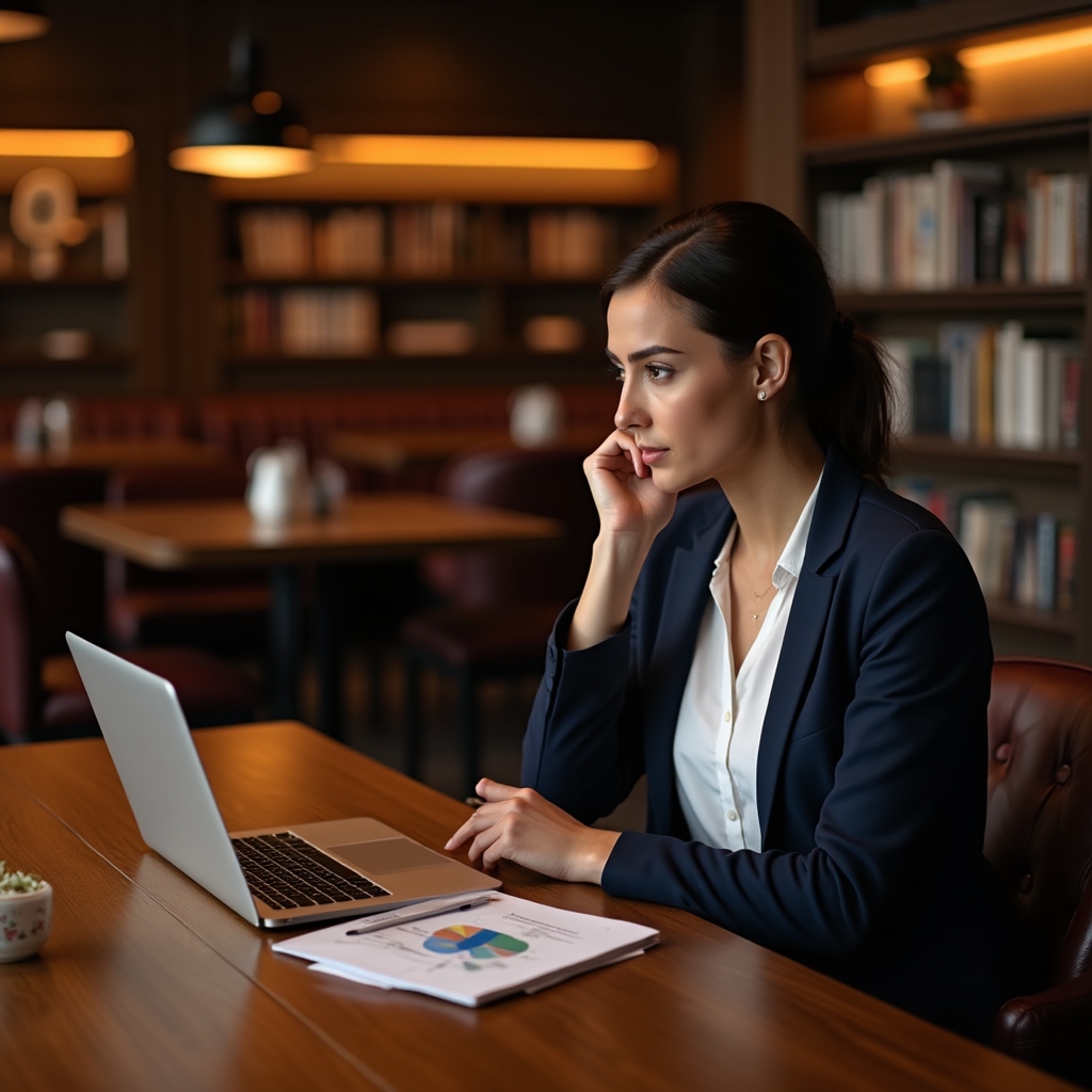 Владелец малого бизнеса изучает маркетинг